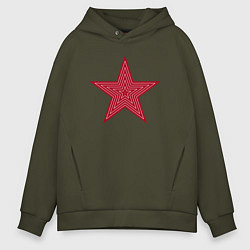 Мужское худи оверсайз USSR red star