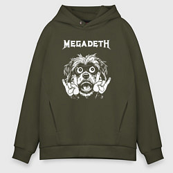 Мужское худи оверсайз Megadeth rock dog