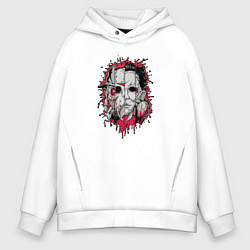 Толстовка оверсайз мужская Кровавая четверка, цвет: белый