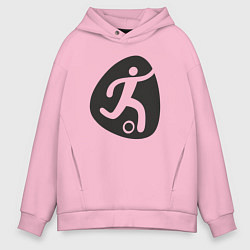 Толстовка оверсайз мужская Football play, цвет: светло-розовый