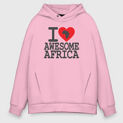 Мужское худи оверсайз Я люблю потрясающую Африку