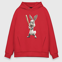 Мужское худи оверсайз Заяц спортивный