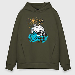 Мужское худи оверсайз Остров черепа