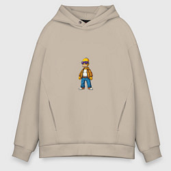 Мужское худи оверсайз Гомер Симпсон в крутых очках