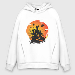 Мужское худи оверсайз Хэллоуин ведьмин дом