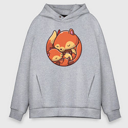 Мужское худи оверсайз Fox family