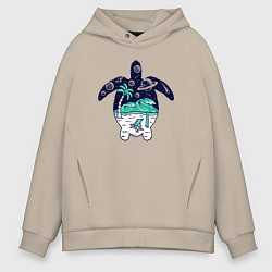 Мужское худи оверсайз Space turtle
