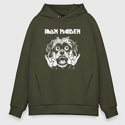 Мужское худи оверсайз Iron Maiden rock dog