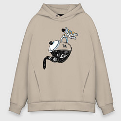 Мужское худи оверсайз Космический чай