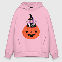 Мужское худи оверсайз Ведьма в тыкве