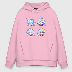 Мужское худи оверсайз Зарянка стикеры