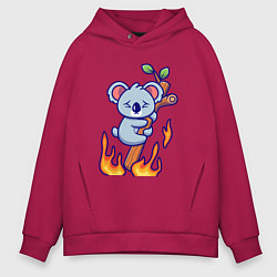 Мужское худи оверсайз Пожар у коалы