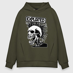 Мужское худи оверсайз The exploited - punk skull