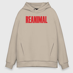 Мужское худи оверсайз Reanimal logo
