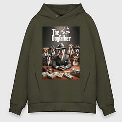 Толстовка оверсайз мужская Dog Corleone and his mafia, цвет: хаки