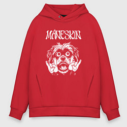 Мужское худи оверсайз Maneskin rock dog