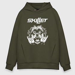 Мужское худи оверсайз Skillet rock dog