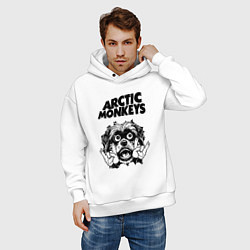 Толстовка оверсайз мужская Arctic Monkeys - rock dog, цвет: белый — фото 2