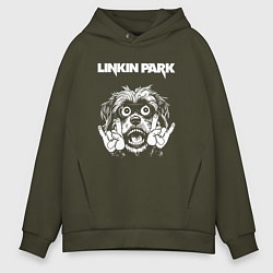 Мужское худи оверсайз Linkin Park rock dog