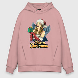 Мужское худи оверсайз Снегурочка с подарком