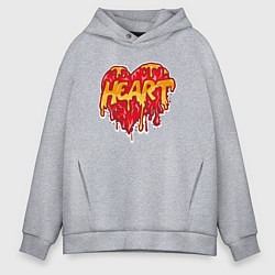 Толстовка оверсайз мужская Honey heart, цвет: меланж
