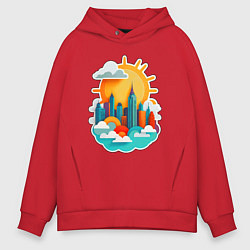 Мужское худи оверсайз Город Солнца