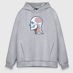 Мужское худи оверсайз Внутри головы человека
