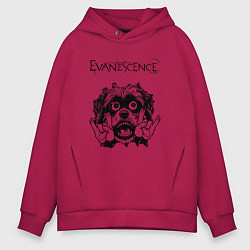 Толстовка оверсайз мужская Evanescence - rock dog, цвет: маджента