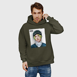 Толстовка оверсайз мужская G Dragon Big bang, цвет: хаки — фото 2