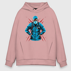 Мужское худи оверсайз Брутальный доктор