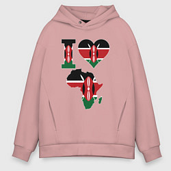 Мужское худи оверсайз Я люблю Кению