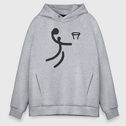 Мужское худи оверсайз Слэм данк минимализм