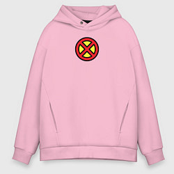 Толстовка оверсайз мужская X men logo, цвет: светло-розовый