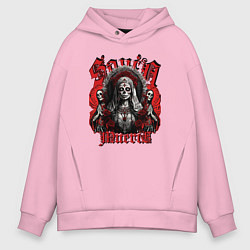 Мужское худи оверсайз Санта Муэрто с скелетами