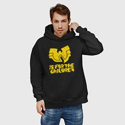 Толстовка оверсайз мужская Wu-Tang для детей, цвет: черный — фото 2
