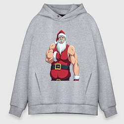 Мужское худи оверсайз Качок дед мороз