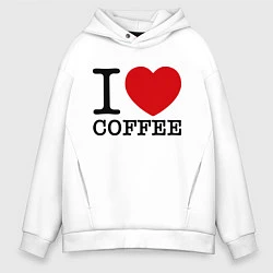 Мужское худи оверсайз I love coffee