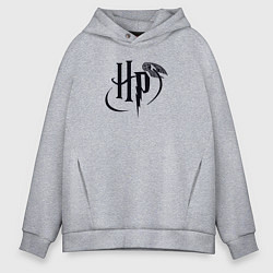 Толстовка оверсайз мужская Harry Potter logo, цвет: меланж