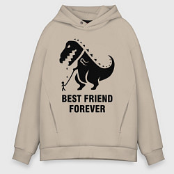 Мужское худи оверсайз Godzilla best friend