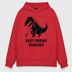 Мужское худи оверсайз Godzilla best friend