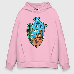 Мужское худи оверсайз Сердце пустыни