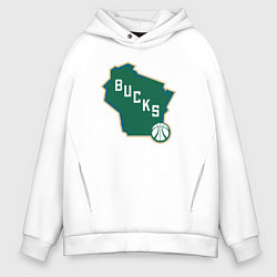 Мужское худи оверсайз Bucks team