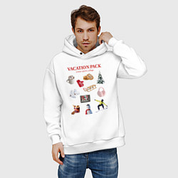 Толстовка оверсайз мужская Vacation pack, цвет: белый — фото 2