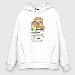 Мужское худи оверсайз Забавный маленький ленивец