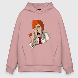 Мужское худи оверсайз Нервный диспетчер из Каламбур: Крутое пике