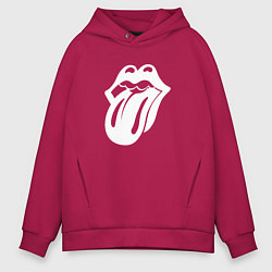 Мужское худи оверсайз Rolling Stones - white logo