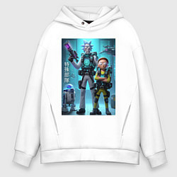 Мужское худи оверсайз Rick and Morty - cyber special forces
