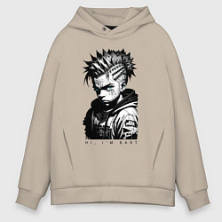 Мужское худи оверсайз Чувак Барт Симпсон