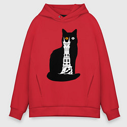 Толстовка оверсайз мужская Око Котоурона, цвет: красный