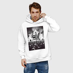 Толстовка оверсайз мужская Anarchy - motto, цвет: белый — фото 2